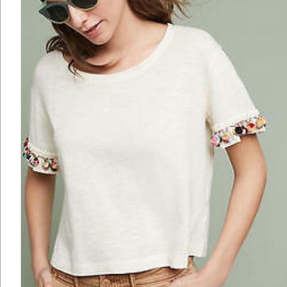 Anthropologie Pommed Tee by Lilka size M